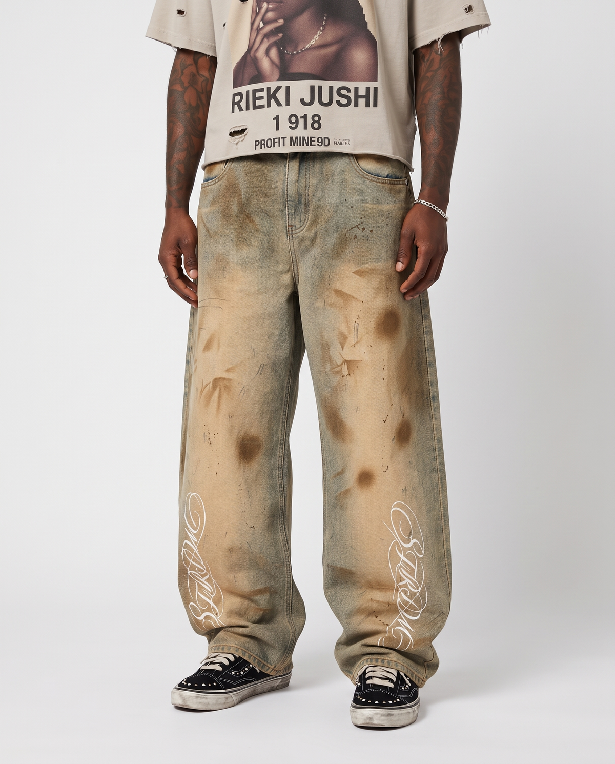 BURNOUT BARREL JEANS